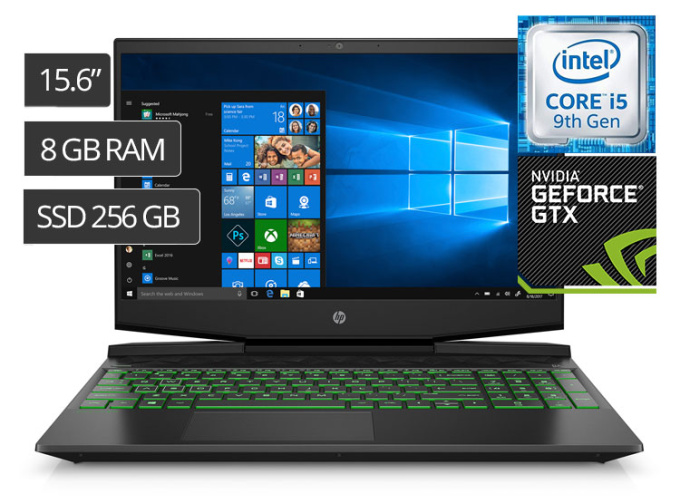 Laptop HP 15-DK0068 GAMING 9va Generacion