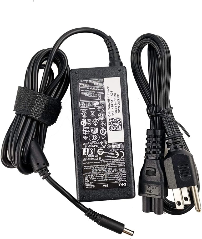 Chargeur Dell 65W 19.5V 3.34A Modèle LA65NS2-01 - Compatible Inspiron, Vostro, Latitude