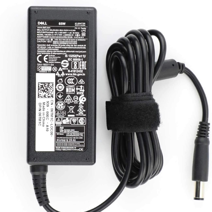 Fuente cargador para Laptops Dell 65 Watts Pin Grueso