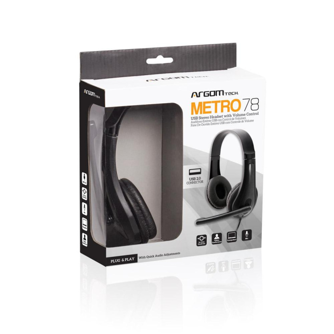 AUDIFONO ARGOM METRO 78 Mod. ARG-HS-0077 USB