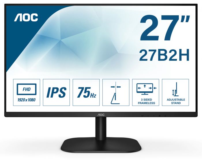 AOC - Monitor Full HD IPS de 27 pulgadas Mod. 27B2H - Globatec SRL