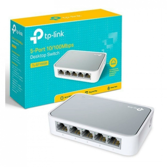 Switch 5 Puertos 10/100  no Administrable  TP-LINK  TL-SF1005D